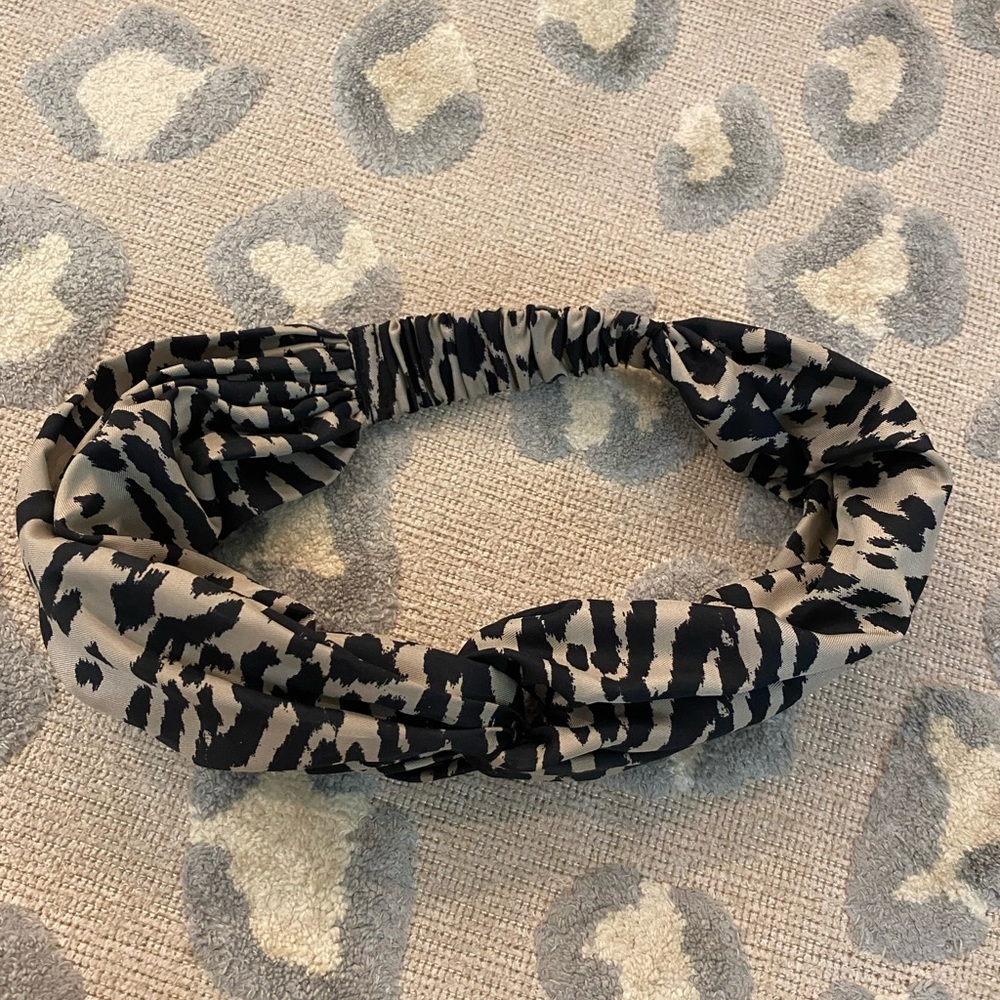 Silk Leopard Print Headband